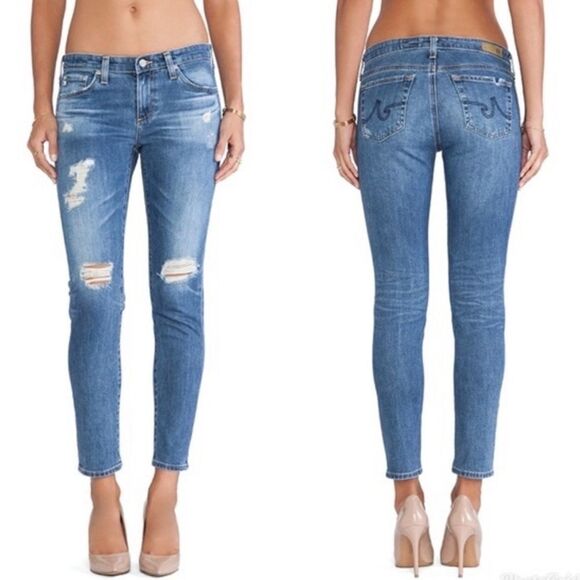 Adriano Goldschmied AG Stilt Cigarette Jean 31R Distressed - Picture 3 of 14